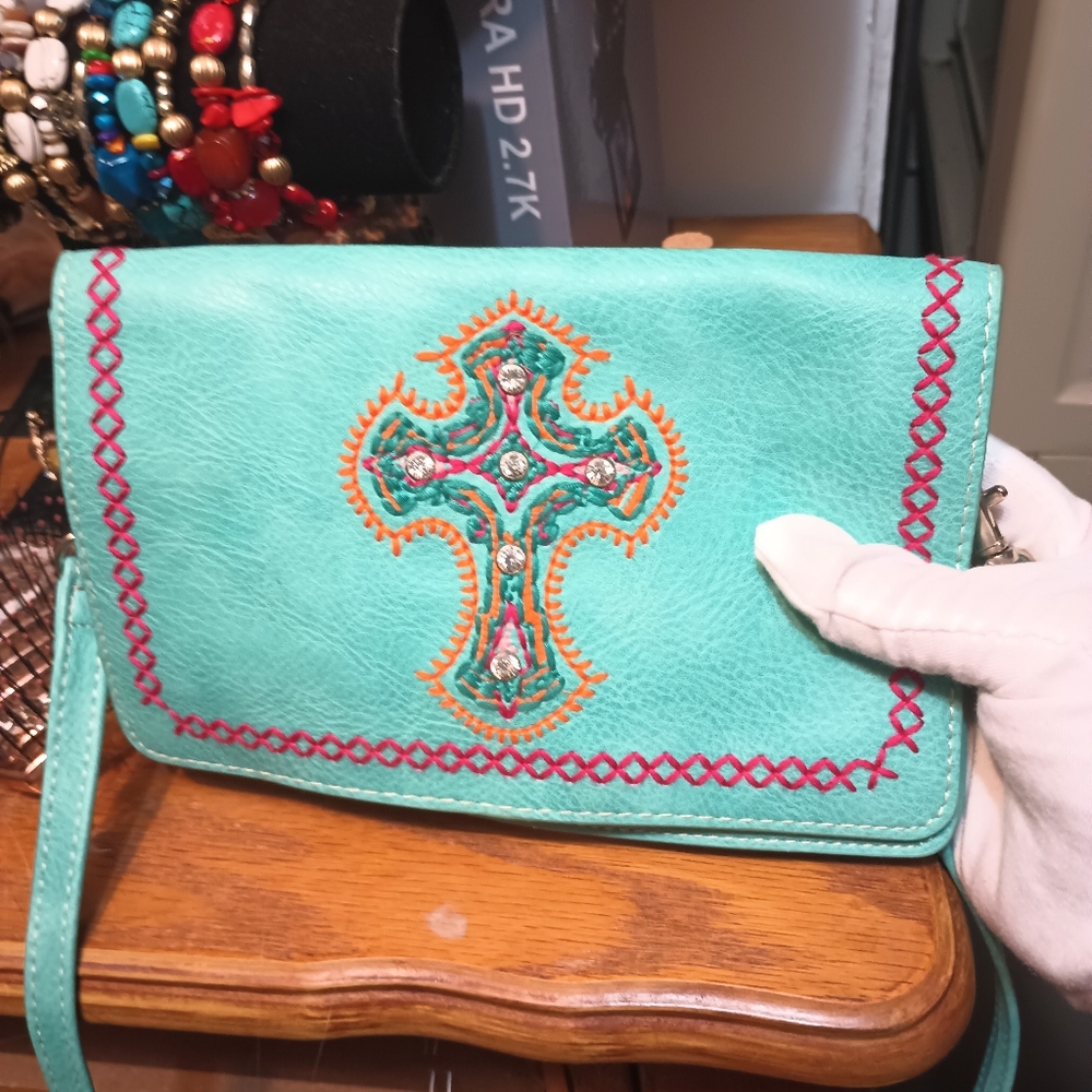 Stylish Turquoise Crossbody Bag
